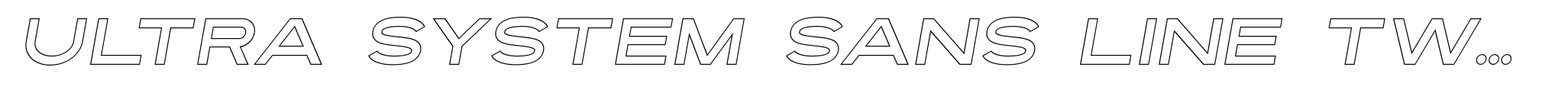 Ultra System Sans Line Two Italic image